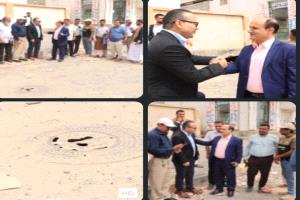 *مدير عام دارسعد وممثل مفوضية اللاجئين بعدن يدشنان تسليم مشروع إنشاء شبكة تصريف مياه الامطار والمياه الركده للجهة المنفذة*
