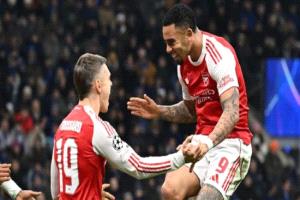 أرسنال يهزم إنتر ميلان بثلاثية في دوري الأبطال