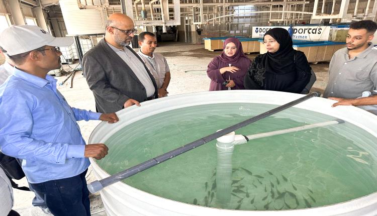 الوكيل بابلغوم يطلع على سير العمل في مركز تربية الأحياء المائية والاستزراع السمكي بعدن