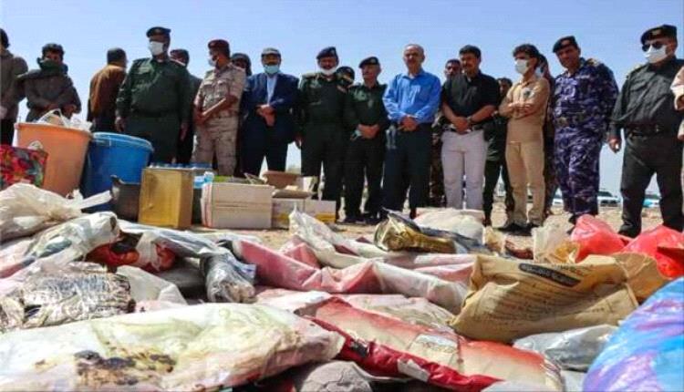 إتلاف أكثر من 116 كيلو حشيش وآلاف الحبوب المخدرة في شبوة
