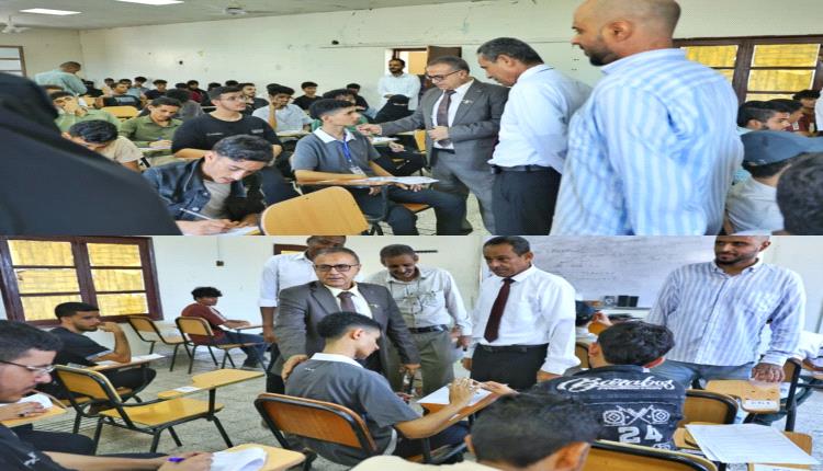 رئيس جامعة عدن يتفقد سير الامتحانات بكلية الحاسوب وتكنولوجيا المعلومات