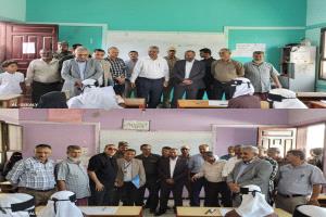 محافظ الضالع ومدير عام مكتب التربية والتعليم يدشنان اختبارات الشهادة الثانوية العامة بالمحافظة