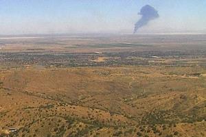 تحطم قاذفة أميركية B-52 بعد إقلاعها في كاليفورنيا