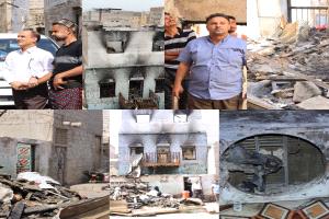 مدير عام دارسعد يتفقد أضرار الحريق الذي اندلع  في احد المنازل بمنطقة العربية