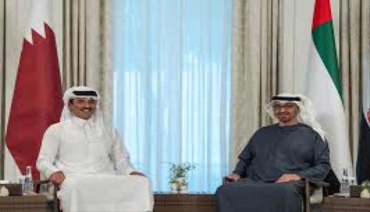 الشيخ محمد بن زايد يبحث مع أمير قطر تطورات الأوضاع في المنطقة