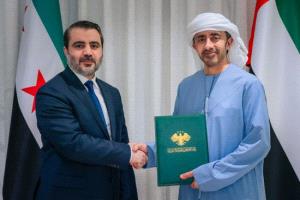 تسلمها عبدالله بن زايد.. رئيس الإمارات يتلقى رسالة خطية من نظيره السوري