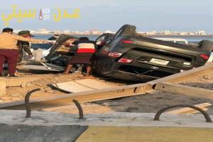  حادث مروري مروّع بالخط البحري في عدن(صورة)