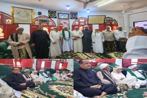 سلاطين آل كثير يؤدون واجب العواد السنوي للمنصب الحبيب علي بن عبدالقادر الحبشي في دار المقام بسيئون