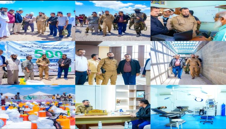 المحافظ شيخ يطّلع على سير عمل السلطة المحلية بالبريقة ويتفقد مخيم النازحين ومستوى الأداء الأمني غرب العاصمة عدن ( صور )