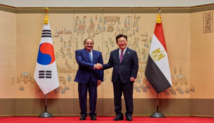 سيئول.. السيسي يؤكد قضية وجودية لمصر ويعلن عن شراكة استراتيجية مع كوريا
