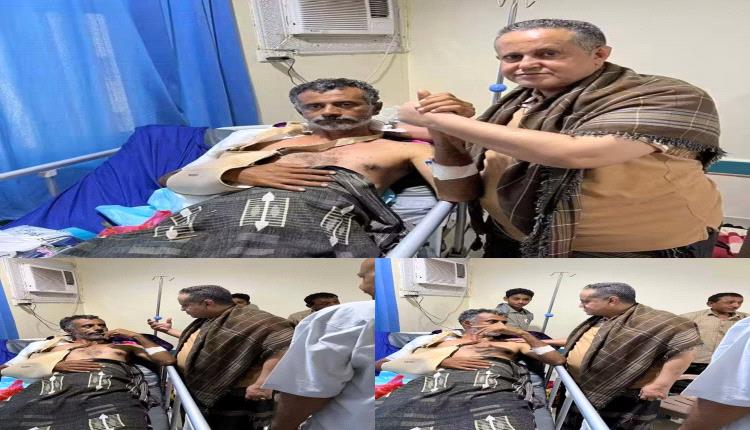 الحالمي يطمئن على صحة القائد فاروق الكعلولي ويشيد بمواقفه البطولية في جبهة الصبيحة