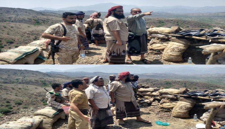 القائد محمد علي الحوشبي يتفقد الخطوط الأمامية في جبهة كرش ويشدد على اليقظة والجاهزية لمواجهة محاولات الاختراق الحوثية