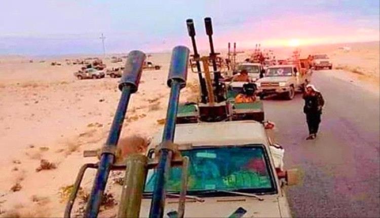صقور العمالقة الجنوبية تستهدف تجمعاً حوثياً في كهبوب
