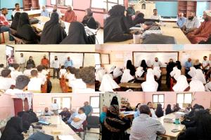 مدير عام التواهي يلتقي الكادر التعليمي بمدرستي ابن خلدون وابن الهيثم ويؤكد دعم العملية التعليمية