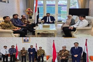 السفير بلفقيه يستقبل رئيس الجامعة الإسلامية العالمية في إندونيسيا