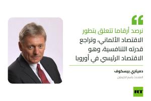 بيسكوف: تراجع القدرة التنافسية للاقتصاد الألماني يعود إلى توقفها عن شراء الغاز الروسي